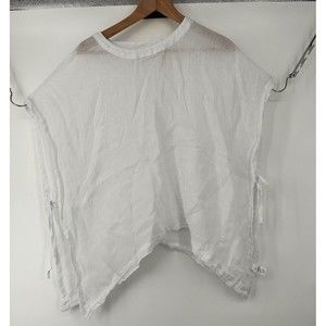 PURE JILL LINEN Women 3/4 Sleeve Pullover See-Through Purple Top‎ Sz Extra Small